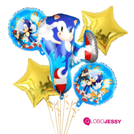 Kit de 5 Globos Sonic