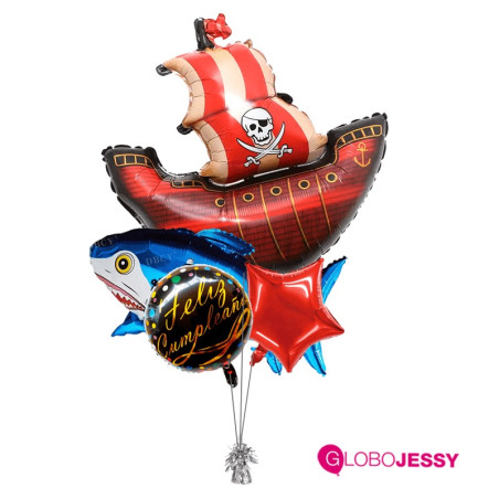 Kit de globos Barco Pirata