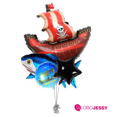 Kit globos de Barco Pirata