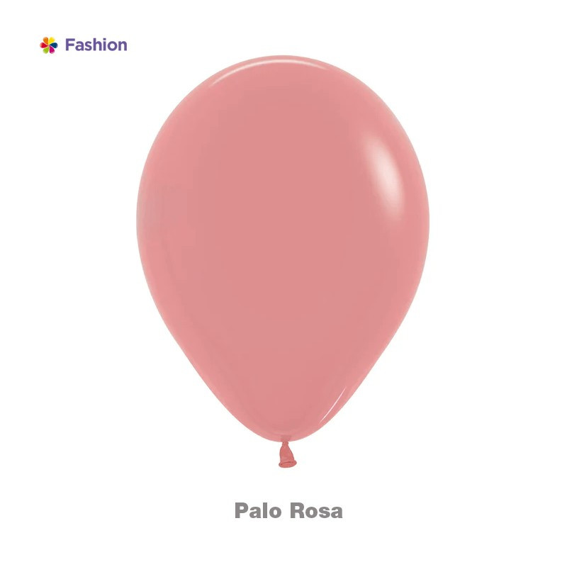  GLOBO LATEX 12" REDONDO FASHION PALO DE ROSA X 12 UNDS