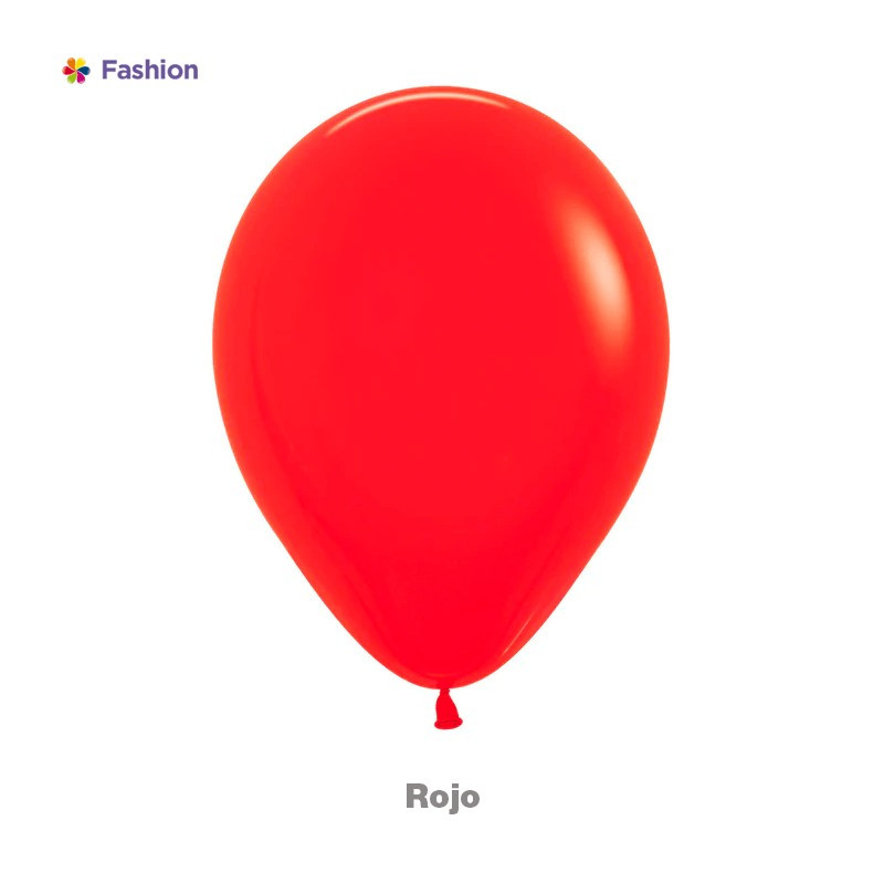  GLOBO LATEX 12" REDONDO FASHION ROJO X 12 UNDS