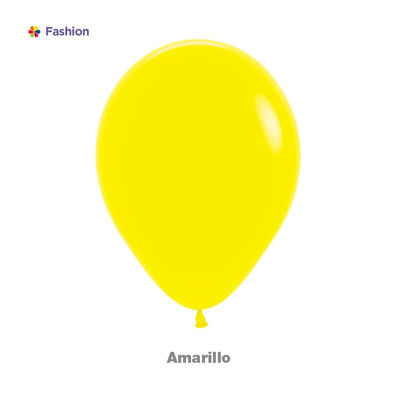  GLOBO LATEX 12" REDONDO FASHION AMARILLO X 12 UNDS