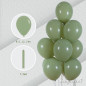  GLOBO LATEX 12" REDONDO FASHION EUCALIPTO X 12 UNDS