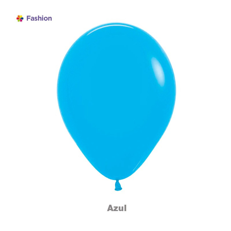  GLOBO LATEX 12" REDONDO FASHION AZUL  X 12 UNDS