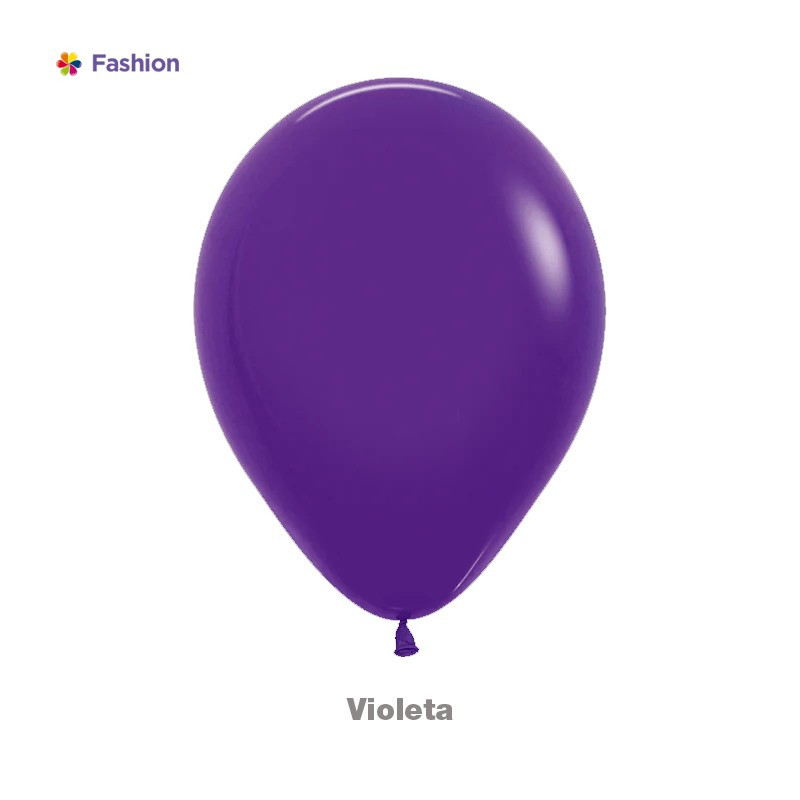  GLOBO LATEX 12" REDONDO FASHION VIOLETA  X 12 UNDS