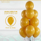  GLOBO LATEX 12" REDONDO FASHION MOSTAZA X 12 UNDS