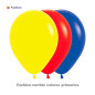  GLOBO LATEX 12" REDONDO FASHION SURTIDO PRIMARIOS  X 12 UNDS
