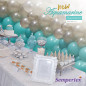  GLOBO LATEX 12" REDONDO FASHION AGUAMARINA X 12 UNDS