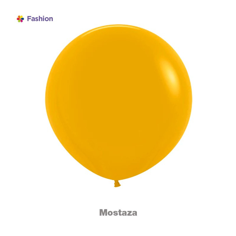  GLOBO LATEX 18" REDONDO FASHION MOSTAZA UNIDAD