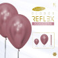GLOBO LATEX REDONDO REFLEX ROSADO 12 " X 6 UNDS