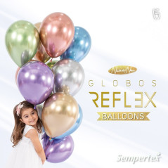 GLOBO LATEX REDONDO REFLEX FUCSIA 12 " X 6 UNDS