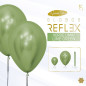 GLOBO LATEX REDONDO REFLEX VERDE LIMA 12 " X 6 UNDS