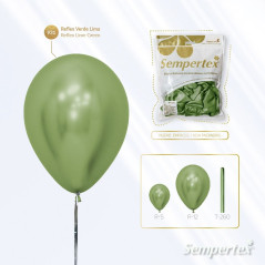 GLOBO LATEX REDONDO REFLEX VERDE LIMA
