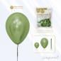 GLOBO LATEX REDONDO REFLEX VERDE LIMA 12 " X 6 UNDS