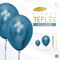 GLOBO LATEX REDONDO REFLEX AZUL 12 " X 6 UNDS