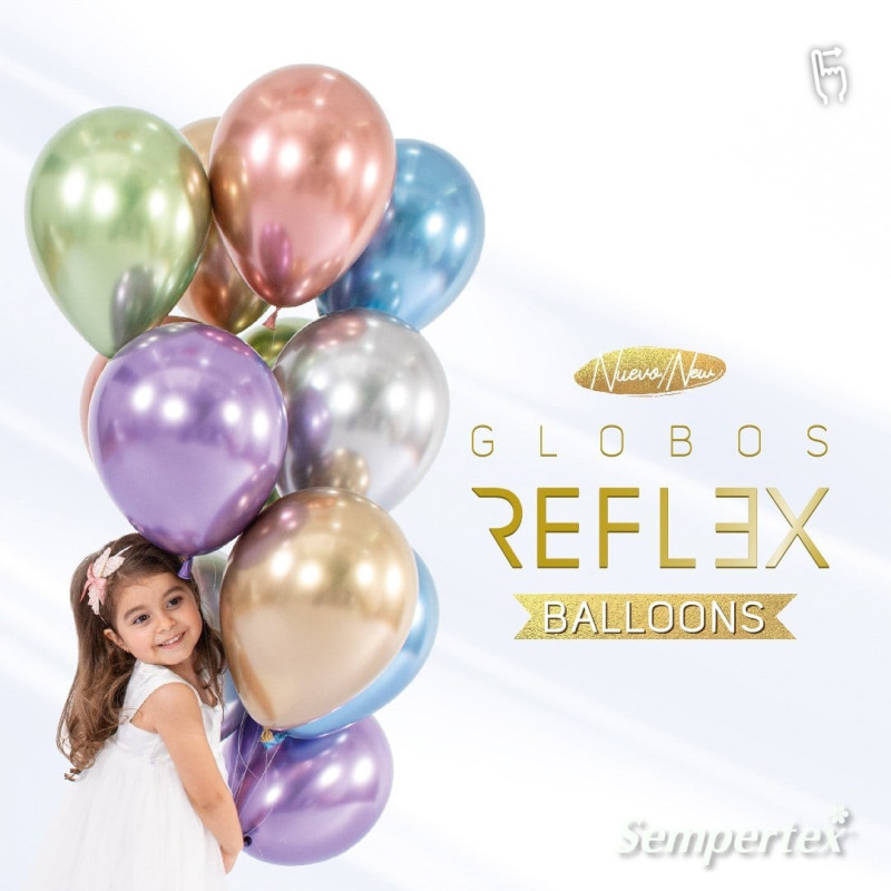 Globo Reflex Dorado Rosa