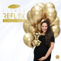 GLOBO LATEX REDONDO REFLEX DORADO 12 " X 6 UNDS
