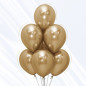 GLOBO LATEX REDONDO REFLEX DORADO 12 " X 6 UNDS