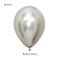 GLOBO LATEX REDONDO REFLEX PLATA 12 " X 6 UNDS
