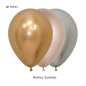 GLOBO LATEX REDONDO REFLEX SURTIDO 12 " X 6 UNDS