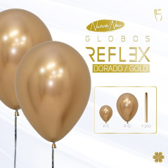 GLOBO LATEX REDONDO REFLEX SURTIDO 12 " X 6 UNDS