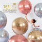 GLOBO LATEX REDONDO REFLEX CHAMPAÑA 18 " X  UNIDAD