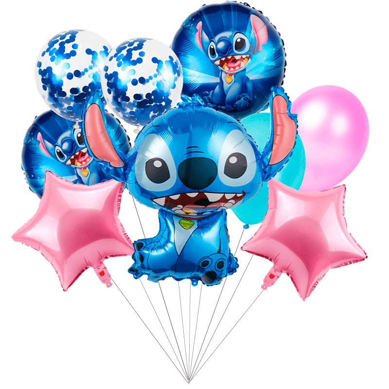 Pack de 9 globos Stich