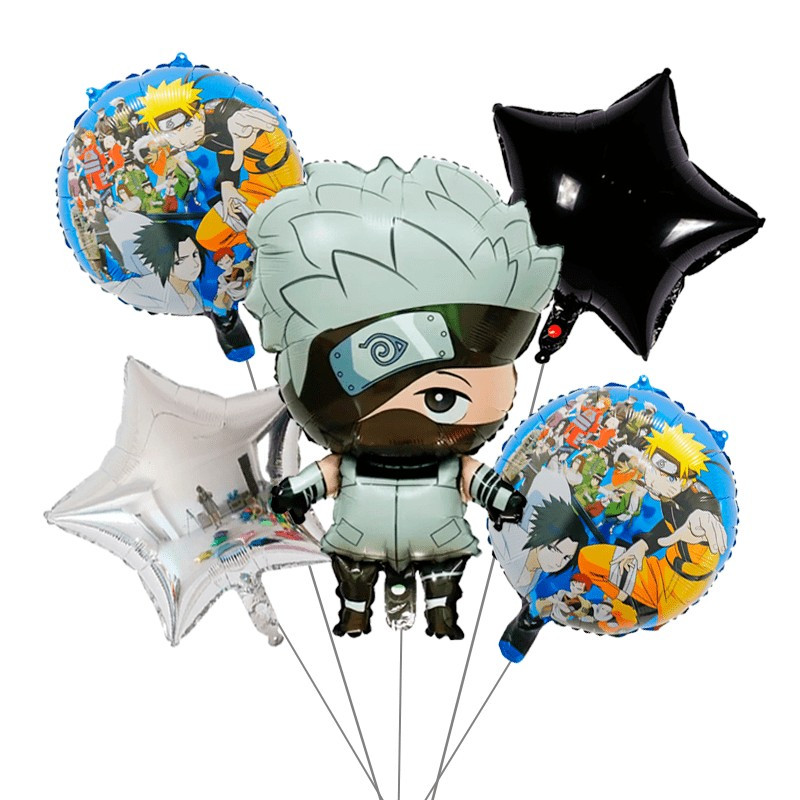 Pack de 5 globos Kakachi Naruto Pack de 5 globos Kakachi Naruto