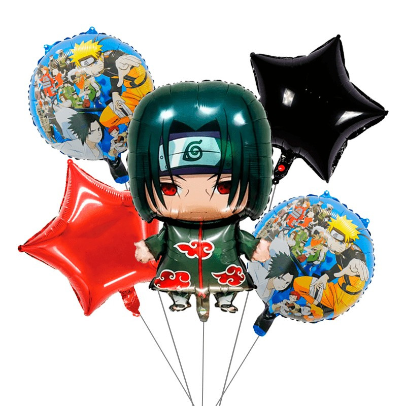 Pack de 5 globos ITACHI Naruto Pack de 5 globos ITACHI Naruto