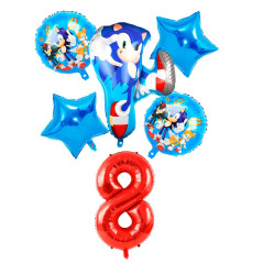 Kit de 6 globos Sonic