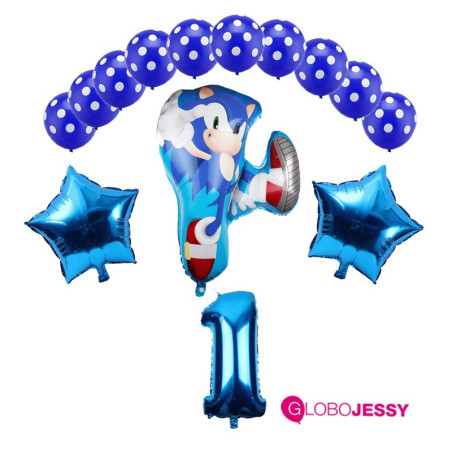 Kit de 14 globos Sonic