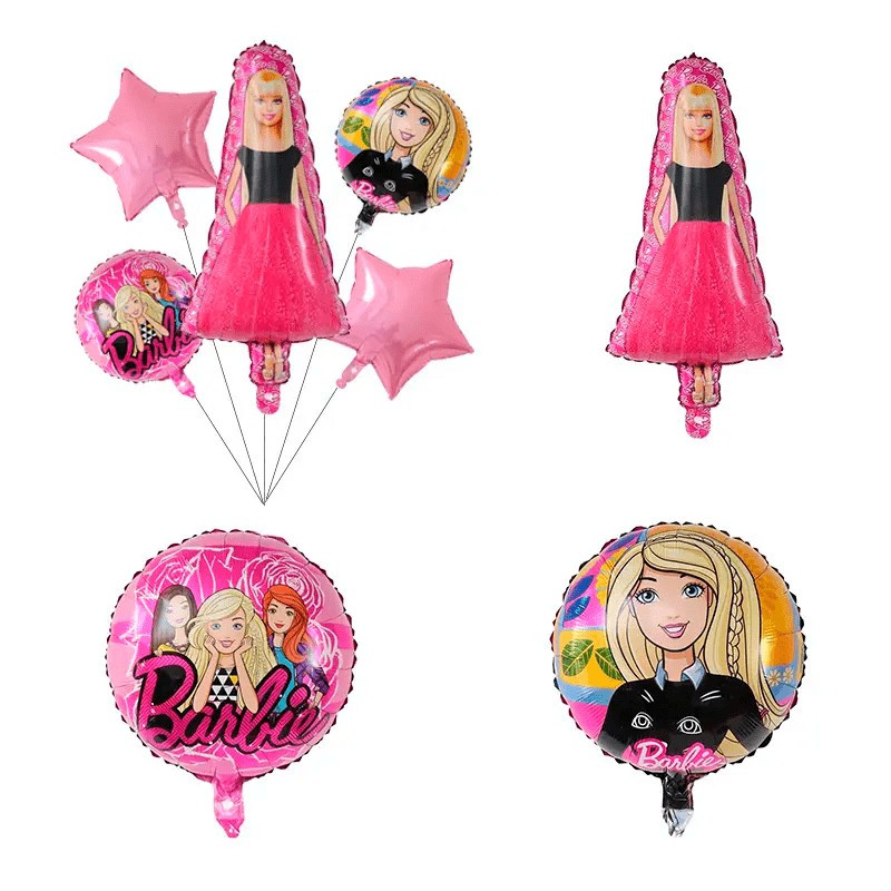 Pack 5 Globos Barbie - $ 4.490