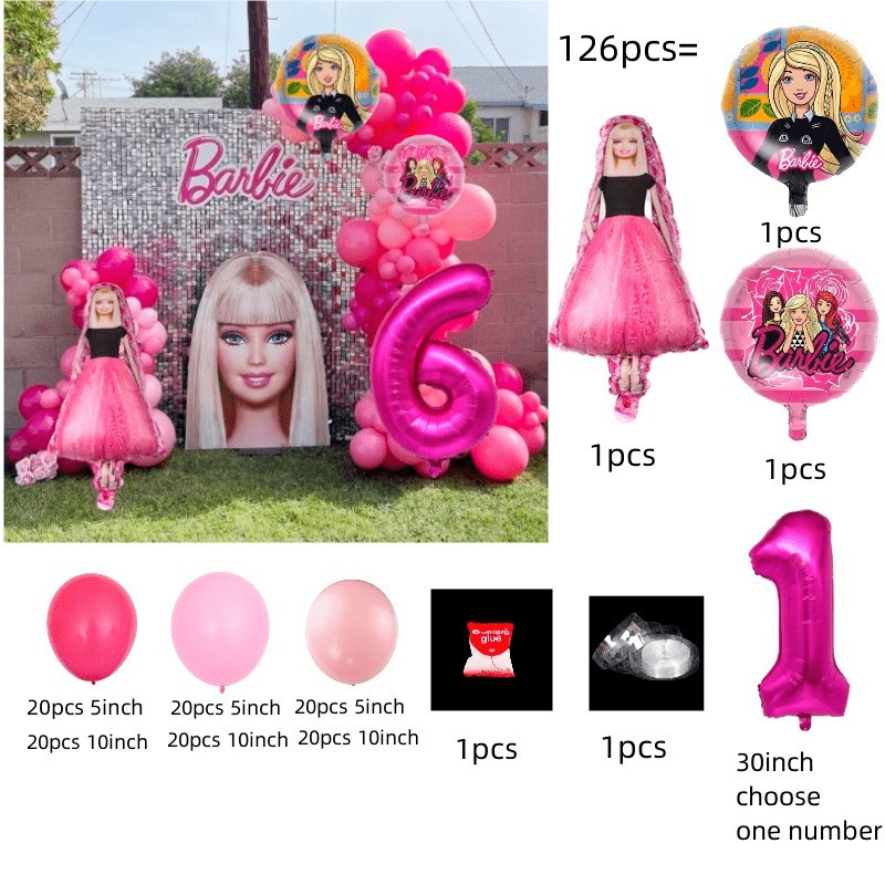 Pack 5 Globos Barbie - $ 4.490