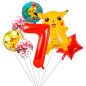 Kit Pokemon/Pikachu  x 7 globos