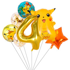 Kit Pokemon/Pikachu  x 7 globos