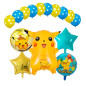Kit de globos Picachu con Latex Polka Kit de globos Picachu con Latex Polka