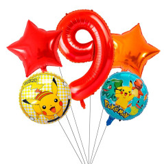 Pokemon Kit x 5 globos