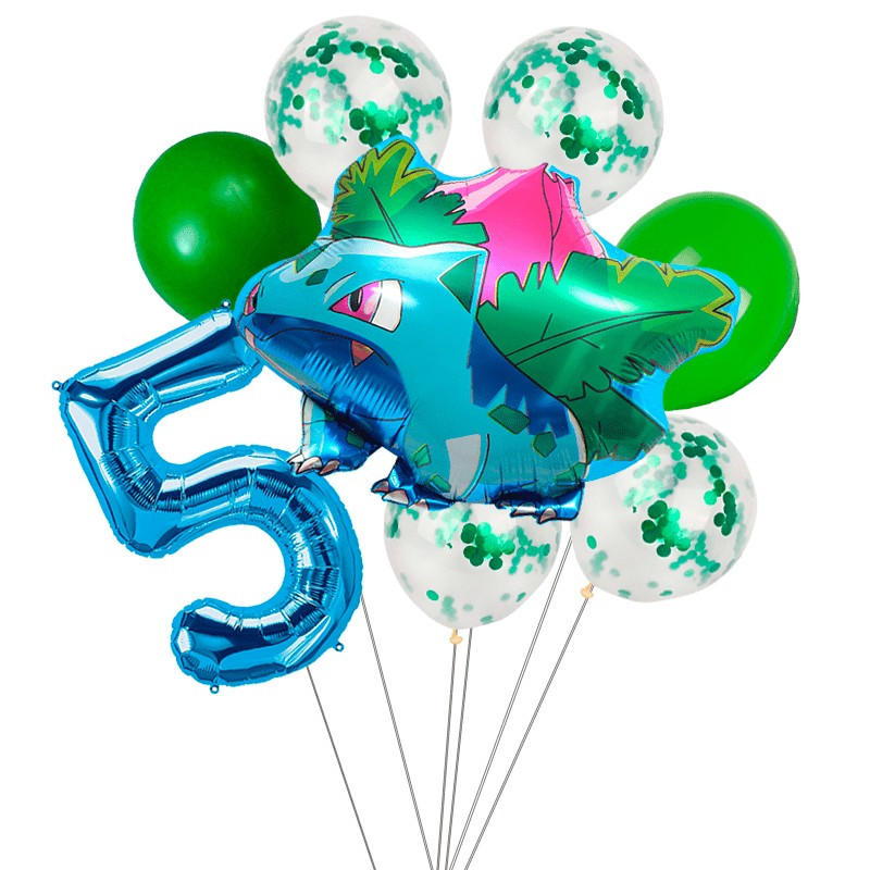 Kit Pokemon / Bulbasour x 8 globos