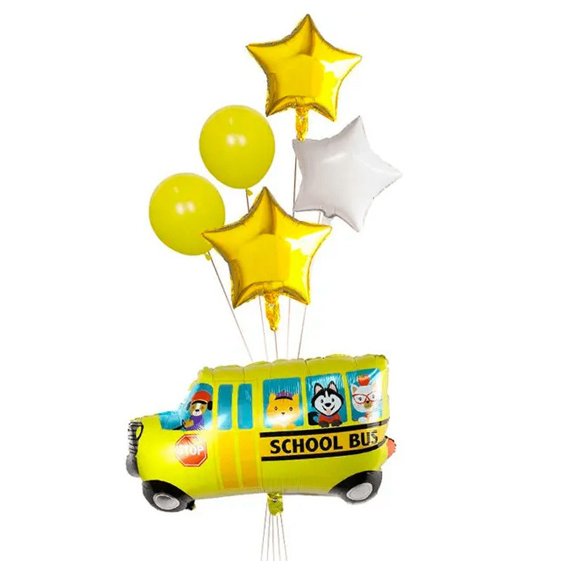 Bus escolar  kit x 6 globos