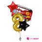 Kit de 4 globos Bombero + Número