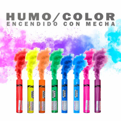 tubo de humo de color