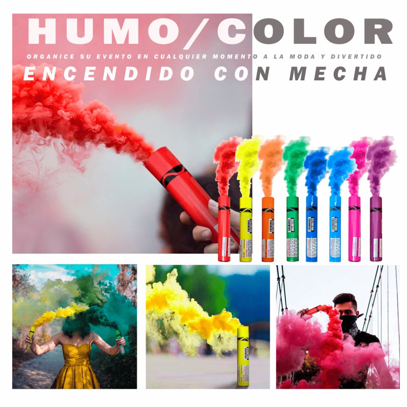 Humo Universalis Humo De Colores En La Mano Bote De Humo De Colores Para Fiestas Y