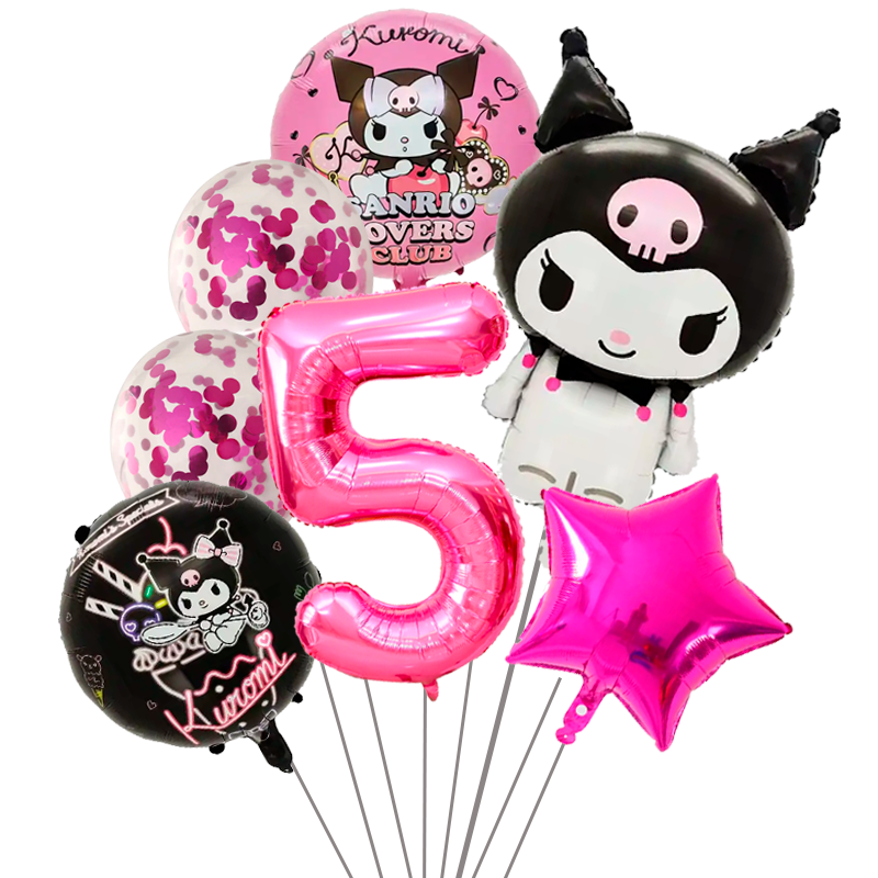 kit de  globos Kuromi + Número