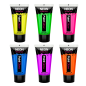 Pintura de cuerpo Neón Pack de 6 und de (10ml)