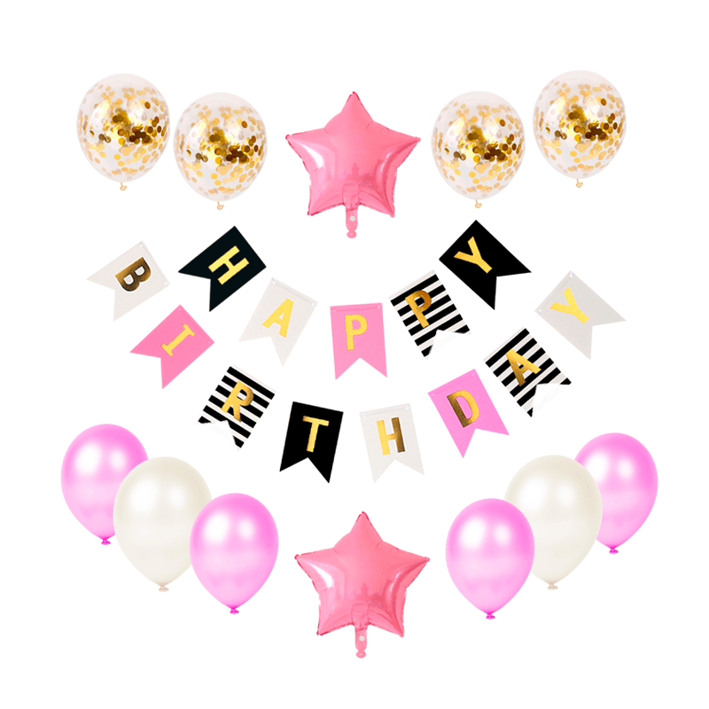 Kit HB + Confetti +globo latex