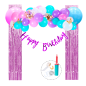 Kit HB+Confetti+ Globos latex+Inflador+Cortina