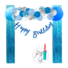 Kit HB+Confetti+ Globos latex+Inflador+Cortina