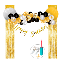 Kit HB+Confetti+ Globos latex+Inflador+Cortina