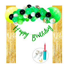 Kit HB+Confetti+ Globos latex+Inflador+Cortina