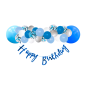 Kit  Guirnalda HB+Confetti+ Globos latex